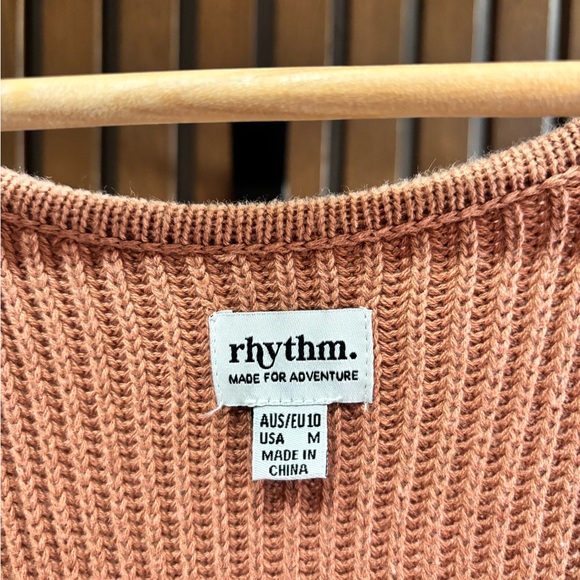 Rhythm Florence Light Terra Cotta Mini Sleeveless Sweater Dress - Picture 3 of 5